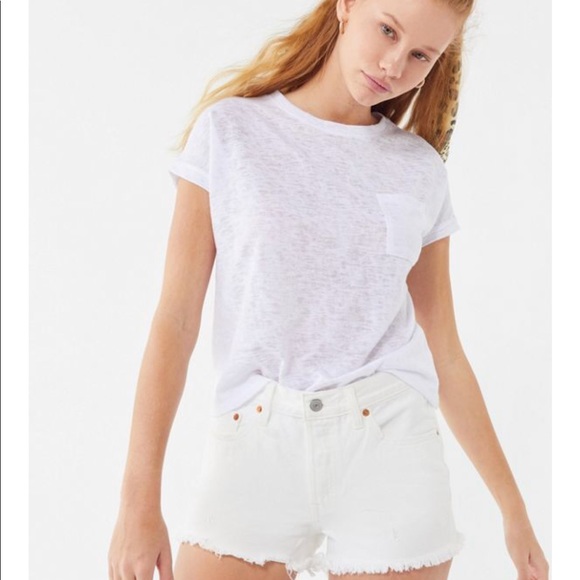 ✨Last1  NWT Levi’s 501 High Rise white Jean Shorts - Picture 2 of 7